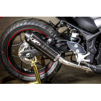 M4 FULL SYSTEM WITH CARBON FIBER CANISTER 2015-2023 Yamaha R3/MT-03