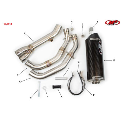 M4 Full System Exhaust with Carbon Fiber Canister - Yamaha R7 (2021-2023)