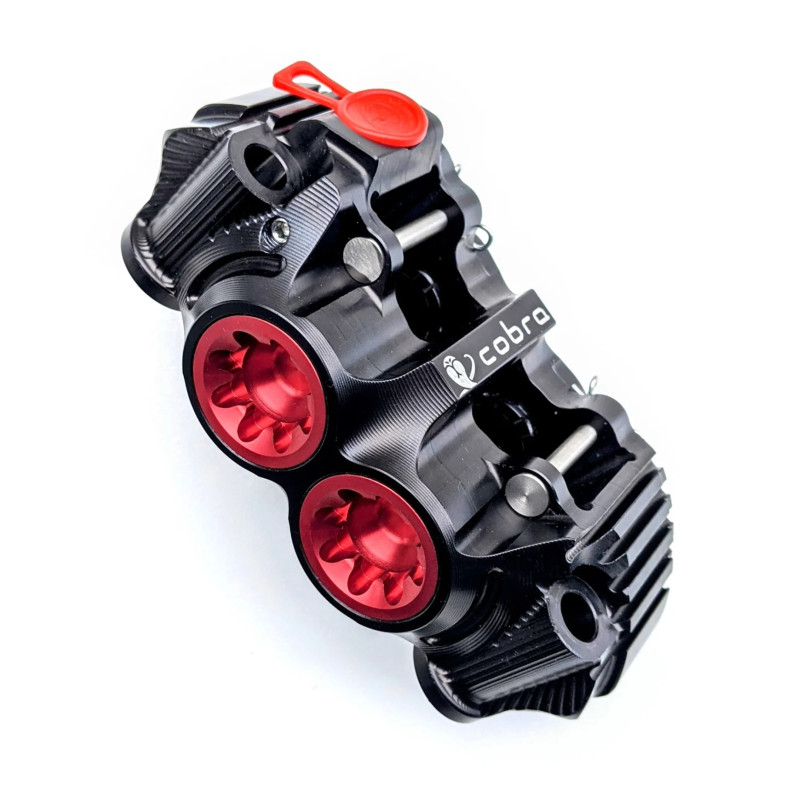 PZ5 Cobra Billet Monoblock Supermoto 100mm Racing Caliper - Black - Left Side