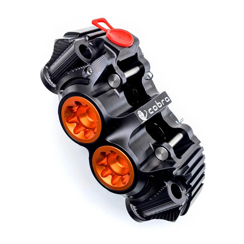 PZ5 Cobra Billet Monoblock Supermoto 100mm Racing Caliper - Black - Left Side