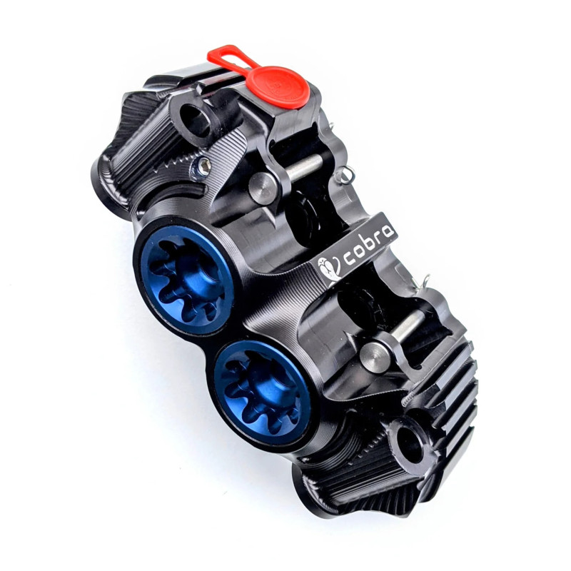 PZ5 Cobra Billet Monoblock Supermoto 100mm Racing Caliper - Black - Left Side