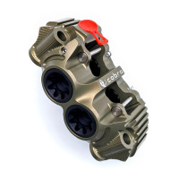 PZ5 Cobra Billet Monoblock Supermoto 108mm Racing Caliper - Hard Anodized - Left Side