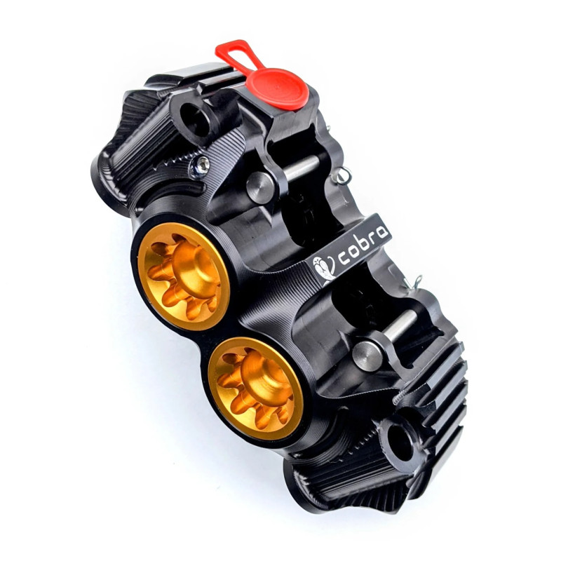PZ5 Cobra Billet Monoblock Supermoto 100mm Racing Caliper - Black - Left Side
