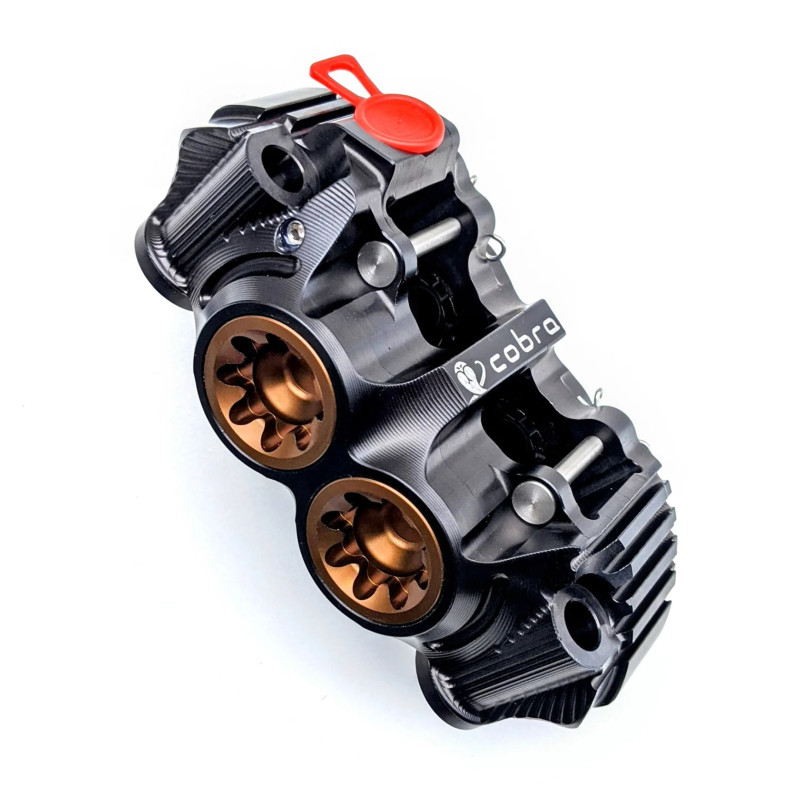 PZ5 Cobra Billet Monoblock Supermoto 100mm Racing Caliper - Black - Left Side