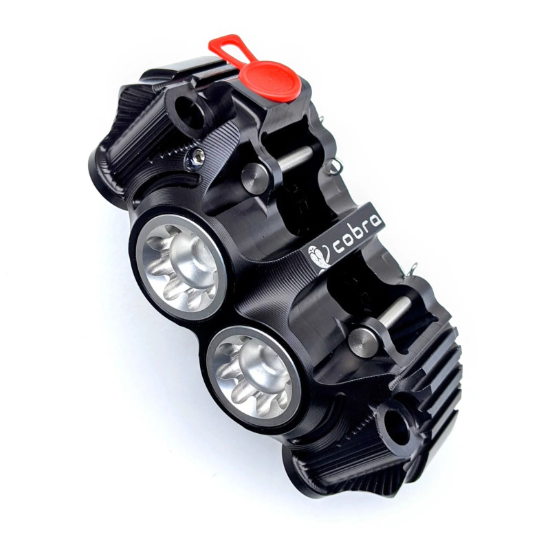 PZ5 Cobra Billet Monoblock Supermoto 100mm Racing Caliper - Black - Left Side