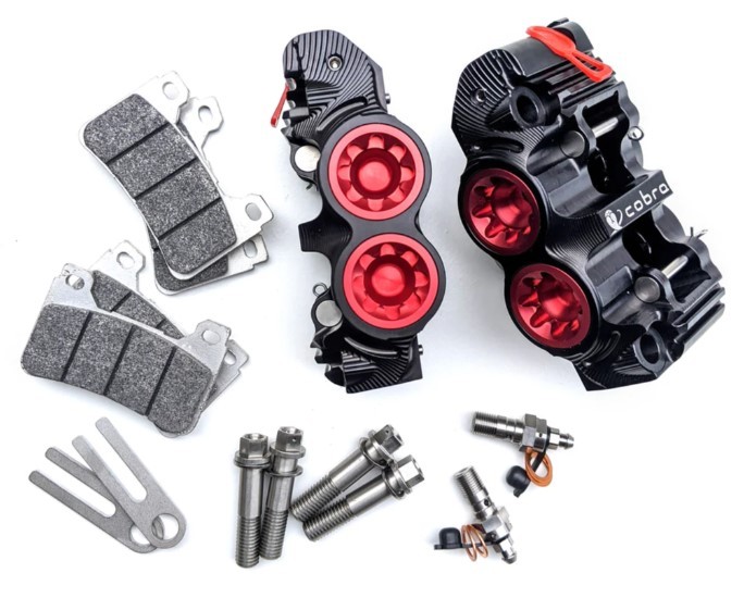 PZ5 Cobra Billet Monoblock Supermoto Dual Racing Calipers - Black