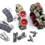 PZ5 Cobra Billet Monoblock Supermoto Dual Racing Calipers - Hard Anodized
