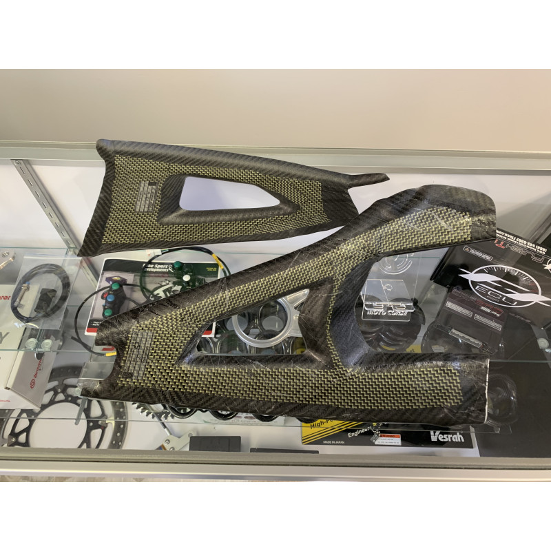 Plastic Bike 2016- 2020 Kawasaki ZX-10R / ZX-10RR Carbon Fiber / Kevlar Swingarm Covers