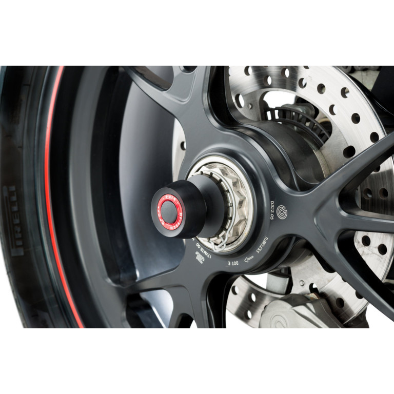 Puig Rear Axle Sliders / Swingarm Protectors - 2018-2020 Ducati Panigale V4 / V4S / V4R