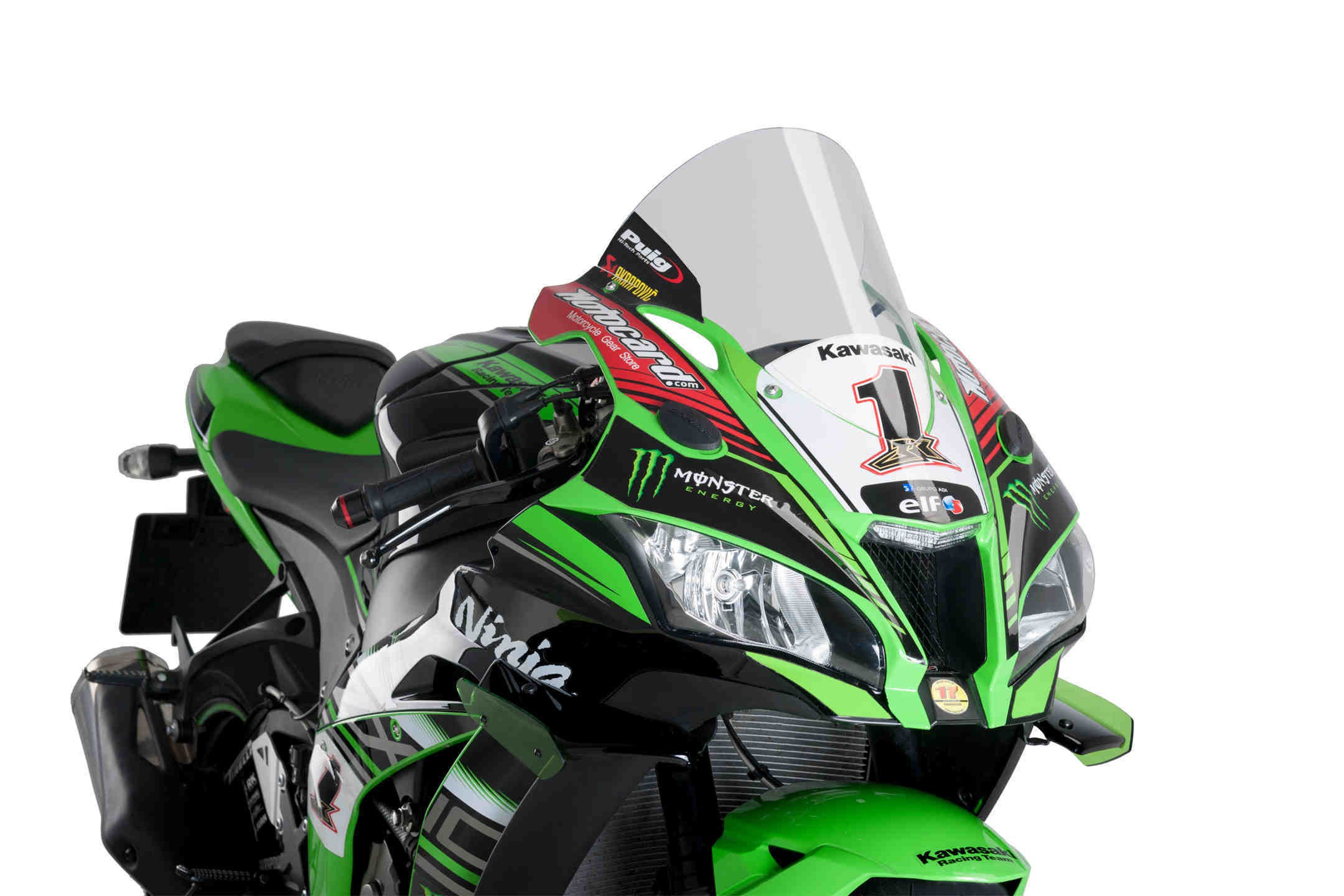Puig R-Racer Windscreen - 2016-2019 Kawasaki Ninja ZX-10R / ZX-10RR