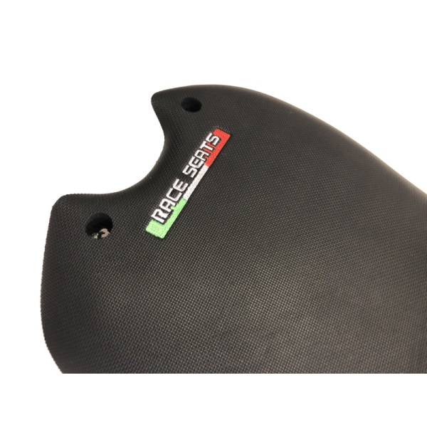 Race Seats +5mm Embossed Seat with Carbon Fiber Base - Ducati Panigale V4 / V4 R