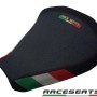 Race Seats Tri-Color Line Built on Carbon Fiber Seat Plate - MV Agusta F3