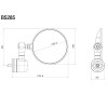 Rizoma Spy-R Bar End Mirror | 80mm | Black