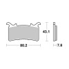 SBS Dual Sinter 1 Brake Pads - 860DS1