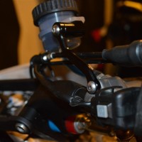 Billet reservoir bracket for Brembo, Nissin and most other master cylinders Billet reservoir bracket for Brembo, Nissin and most other master cylinders