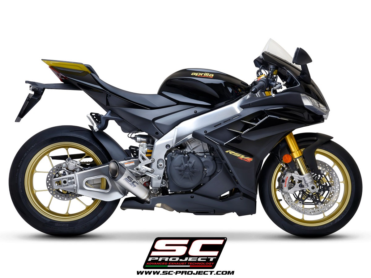 SC-Project S1 Carbon Fiber / Titanium Slip-On - Aprilia RSV4 1100 / Tuono / Factory (2021-2023)
