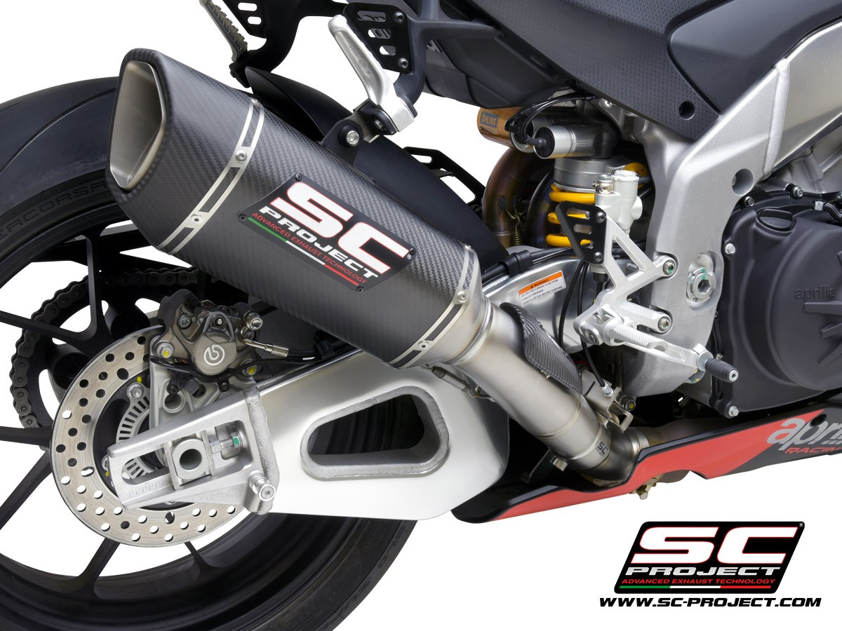 SC-Project SC1-R Carbon Fiber / Titanium Slip-On SHORT - Aprilia RSV4 1100 / Tuono / Factory (2021-2023)