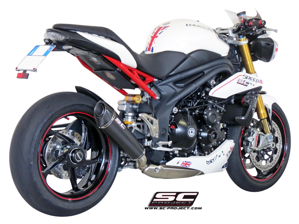 SC-Project Conic Low Mount Slip On (Single Muffler) Triumph Speed Triple / R 2011-2015
