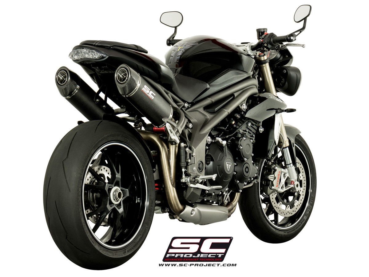 SC-Project Dual Oval High Mount Slip Ons Triumph Speed Triple R  2016-2018
