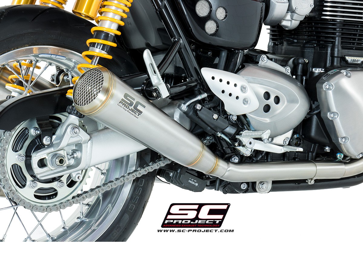 SC-Project Dual Conic "70s Style" Slip Ons Triumph Thruxton R 2016-2017 SC-Project Dual Conic "70s Style" Slip Ons Triumph Thruxton R 2016-2017