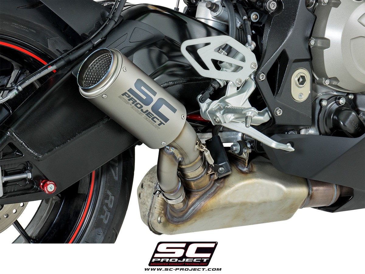 SC-Project 2017-2018 BMW S1000RR CR-T Slip-On Exhaust w/ Titanium Midpipe SC-Project 2017-2018 BMW S1000RR CR-T Slip-On Exhaust w/ Titanium Midpipe