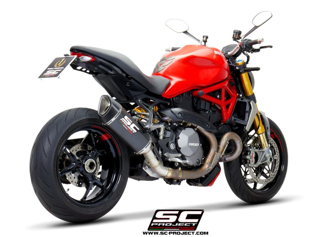 SC-Project Ducati Monster 1200 (17-18) & 1200R (16-18) SC1-R Carbon Fiber Exhaust