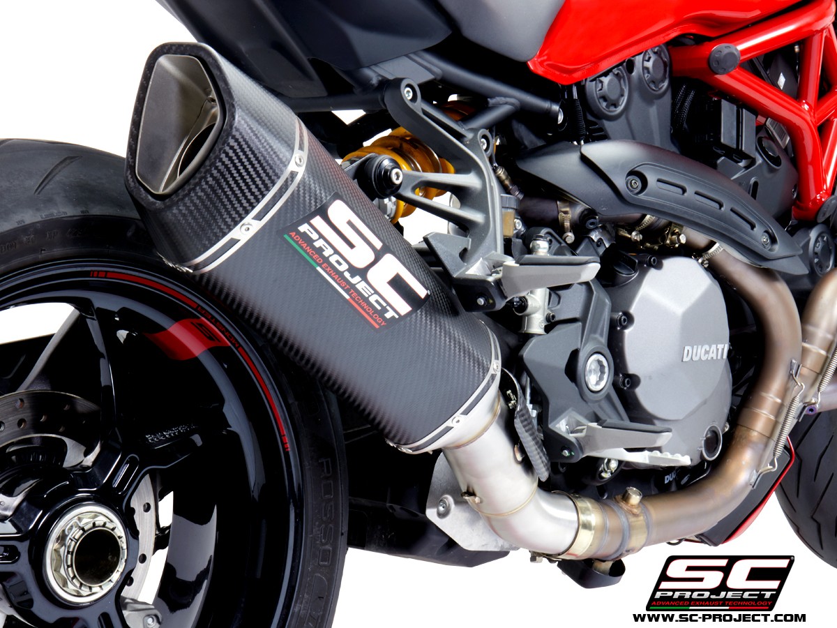 SC-Project Ducati Monster 1200 (17-18) & 1200R (16-18) SC1-R Carbon Fiber Exhaust