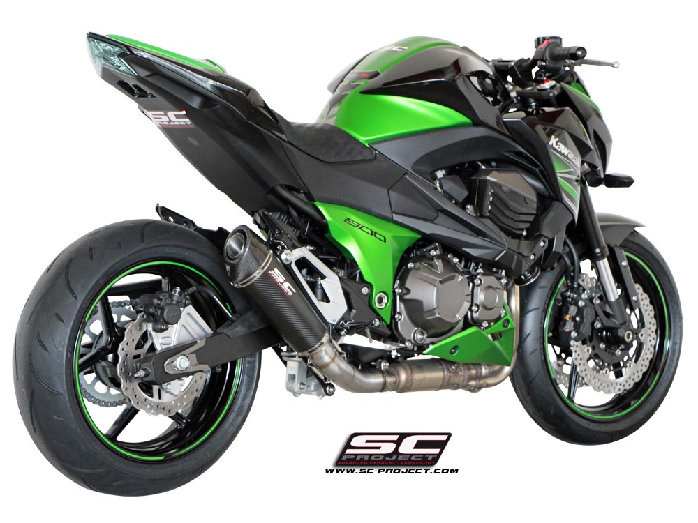 SC-Project Conic Matte Carbon Slip On - Kawasaki Z800 2013-2016