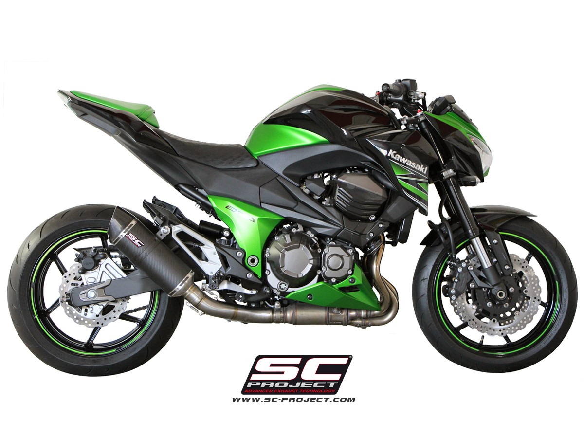 SC-Project Oval Matte Carbon Slip On - Kawasaki Z800 2013-2016