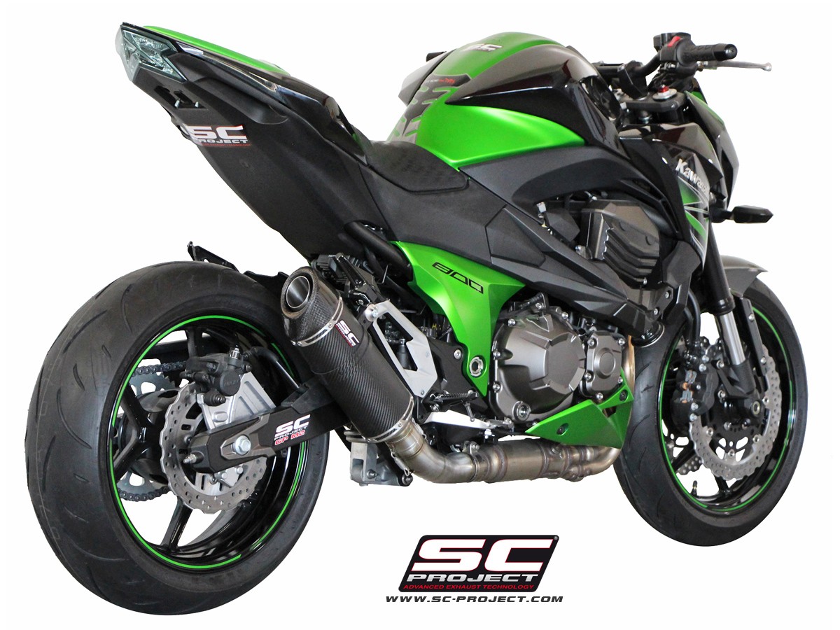 SC-Project Oval Matte Carbon Slip On - Kawasaki Z800 2013-2016