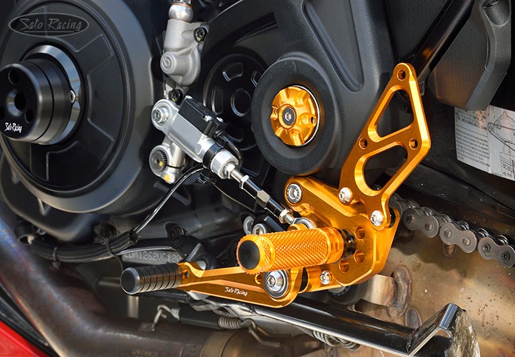 Sato Racing Rearsets Ducati Diavel 1260 (2020+) - for Ducati Quickshifter