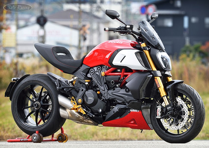 Sato Racing Rearsets Ducati Diavel 1260 (2020+) - for Ducati Quickshifter