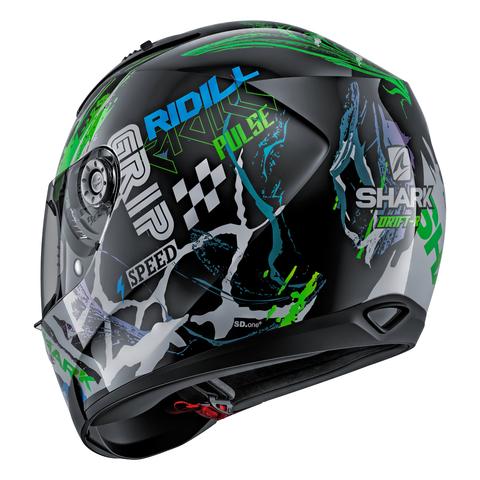 SHARK RIDILL DRIFT-R Helmet - Black / Green / Blue SHARK RIDILL DRIFT-R Helmet - Black / Green / Blue