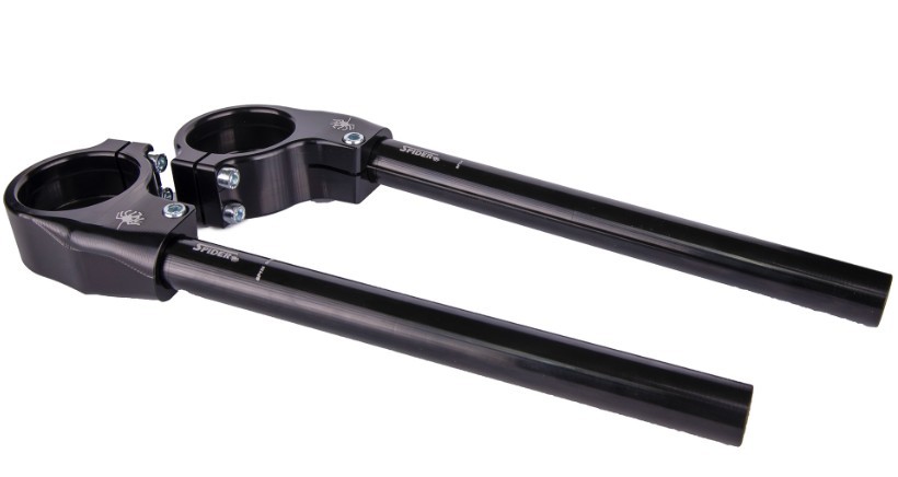 Spider Racing Billet Aluminum Clip-On set | 25mm Offset | 50-55mm