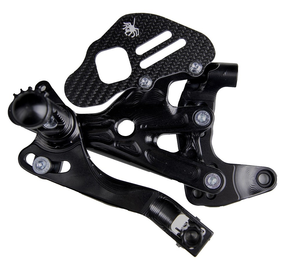 Spider Racing Billet Adjustable EVO rearsets | GP Shift | Ducati Panigale V4 / V4S / V4R (2025)