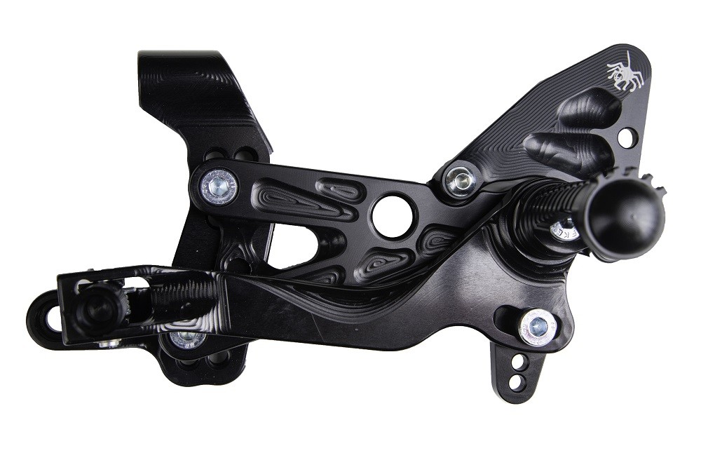 Spider Racing Billet Adjustable EVO rearsets | GP Shift | Ducati Panigale V4 / V4S / V4R (2025)