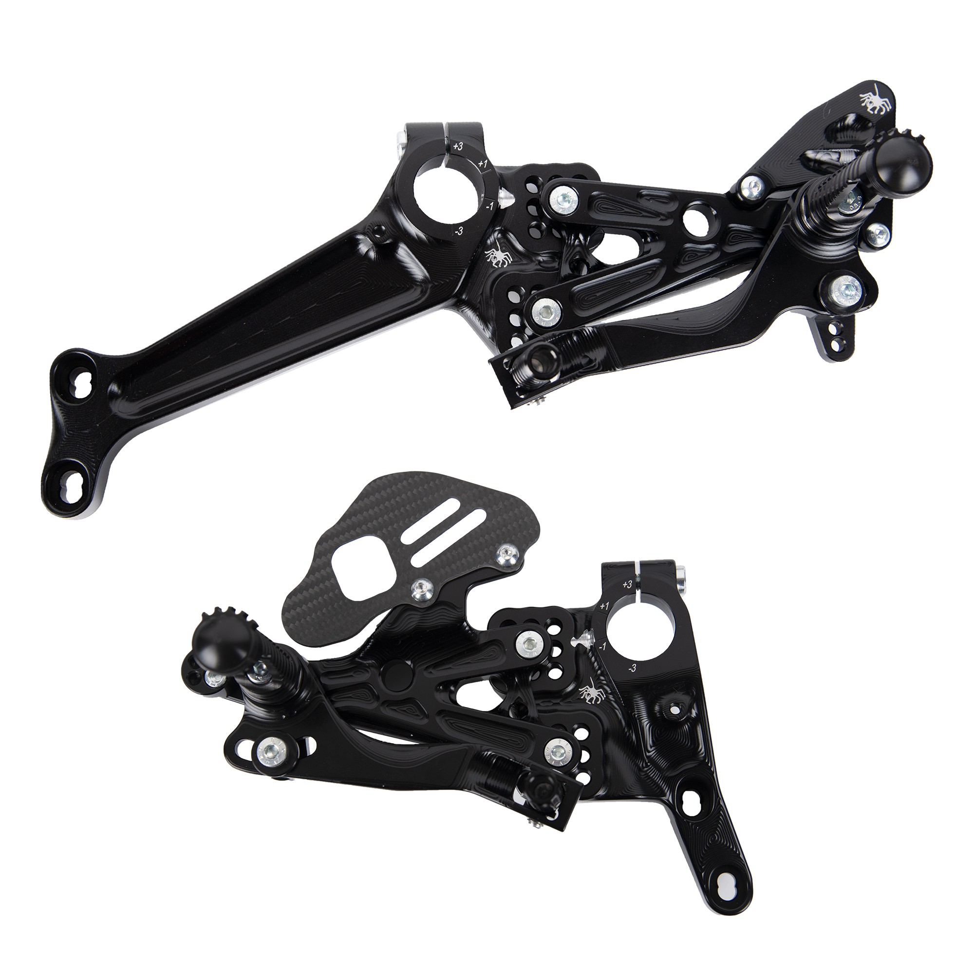 Spider Racing Billet Adjustable SBK Rearsets  w/ Side Frame Plates| Ducati Panigale V4 / V4S / V4R (2025)