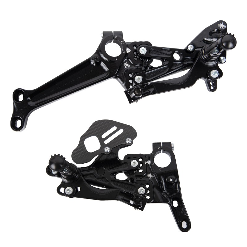 Spider Racing Billet Adjustable SBK Rearsets w/ Side Frame Plates| Ducati Panigale V4 / V4S / V4R (2025) Spider Racing Billet Adjustable SBK Rearsets w/ Side Frame Plates| Ducati Panigale V4 / V4S / V4R (2025)