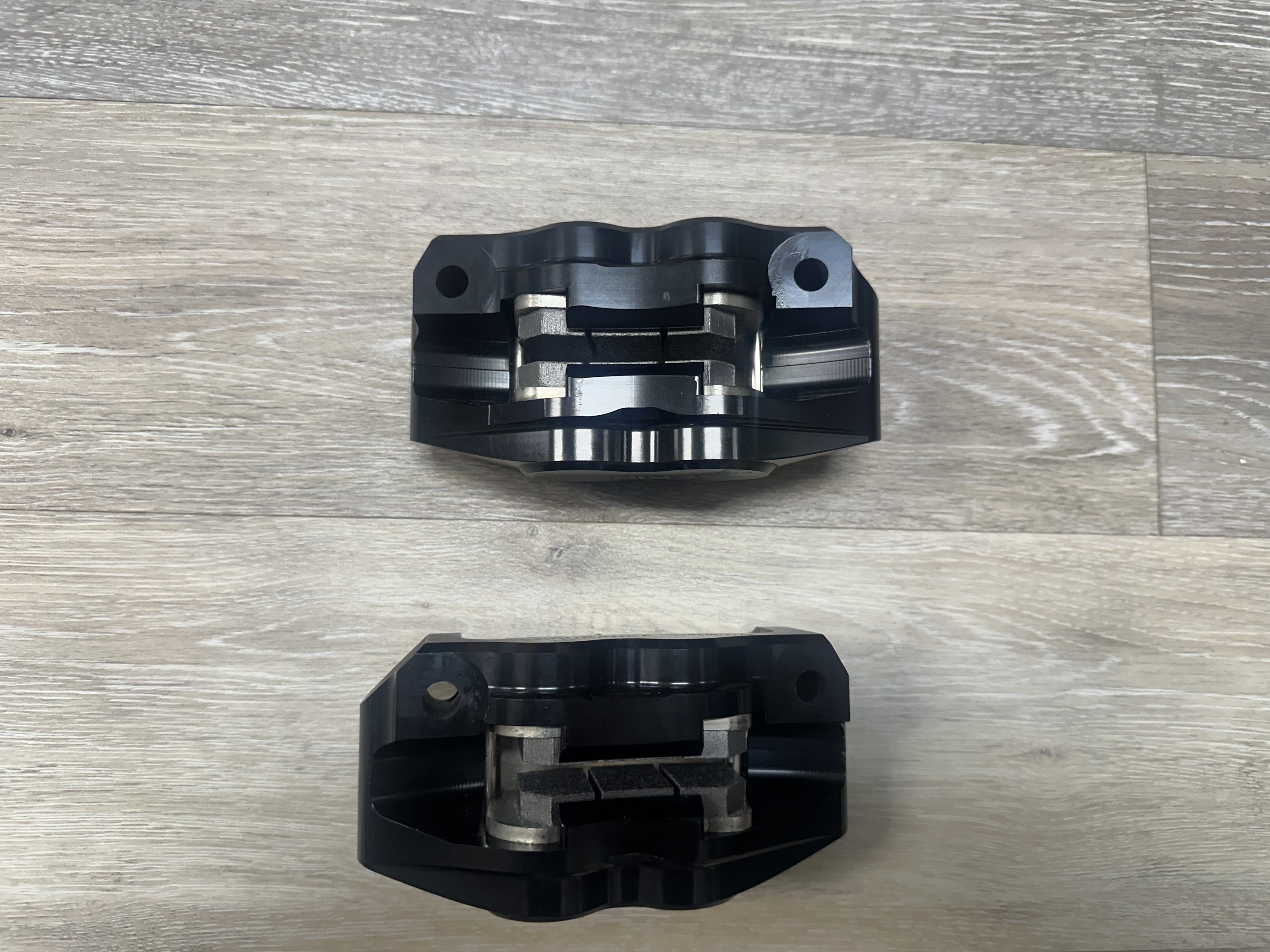 Beringer 108mm Aerotec Billet Radial Endurance Calipers - Titanium Pistons with Magnets - Black - Test Fitted