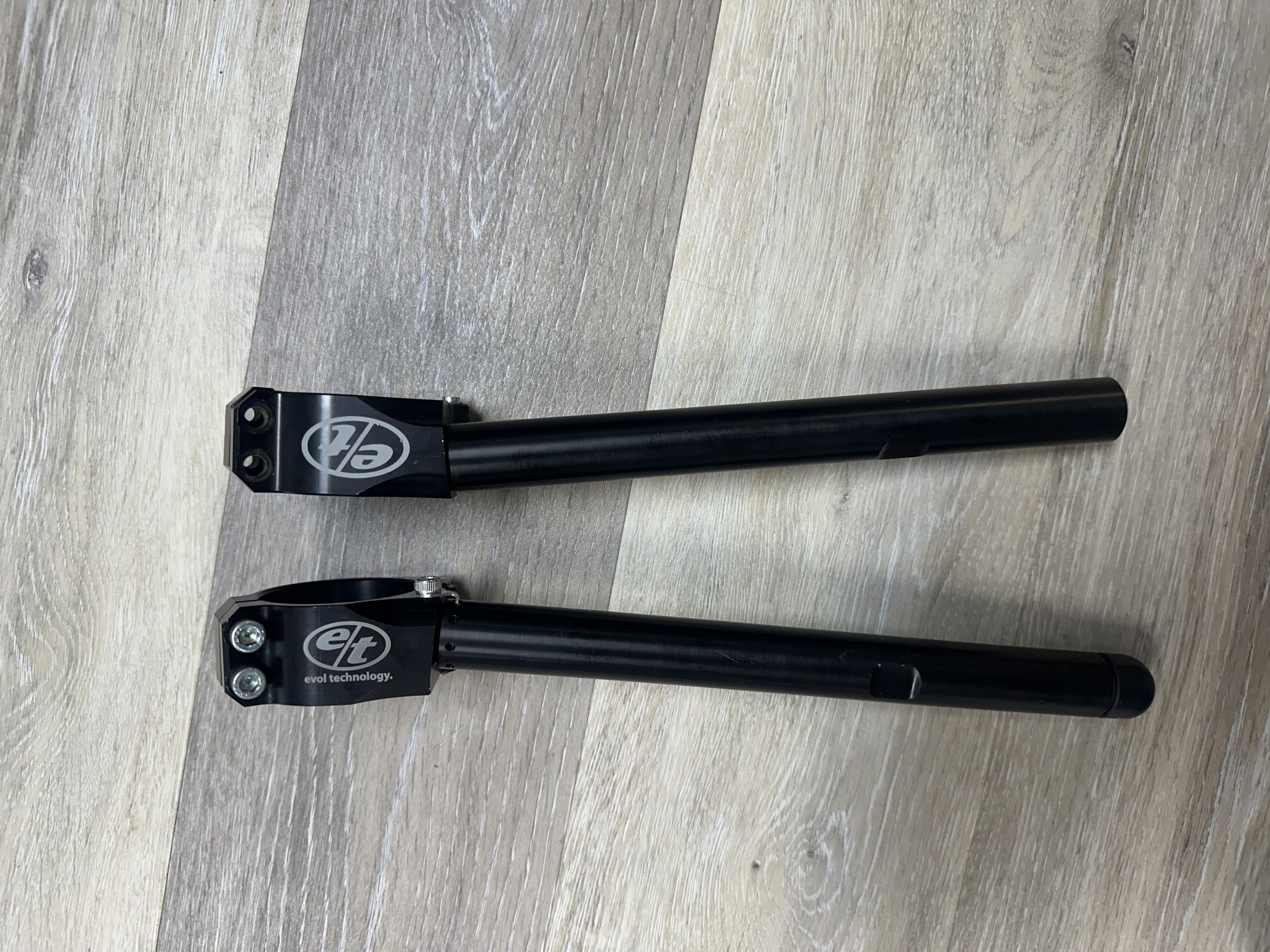 USED Evol Technology 52mm Clip Ons - Tangent Tube Design