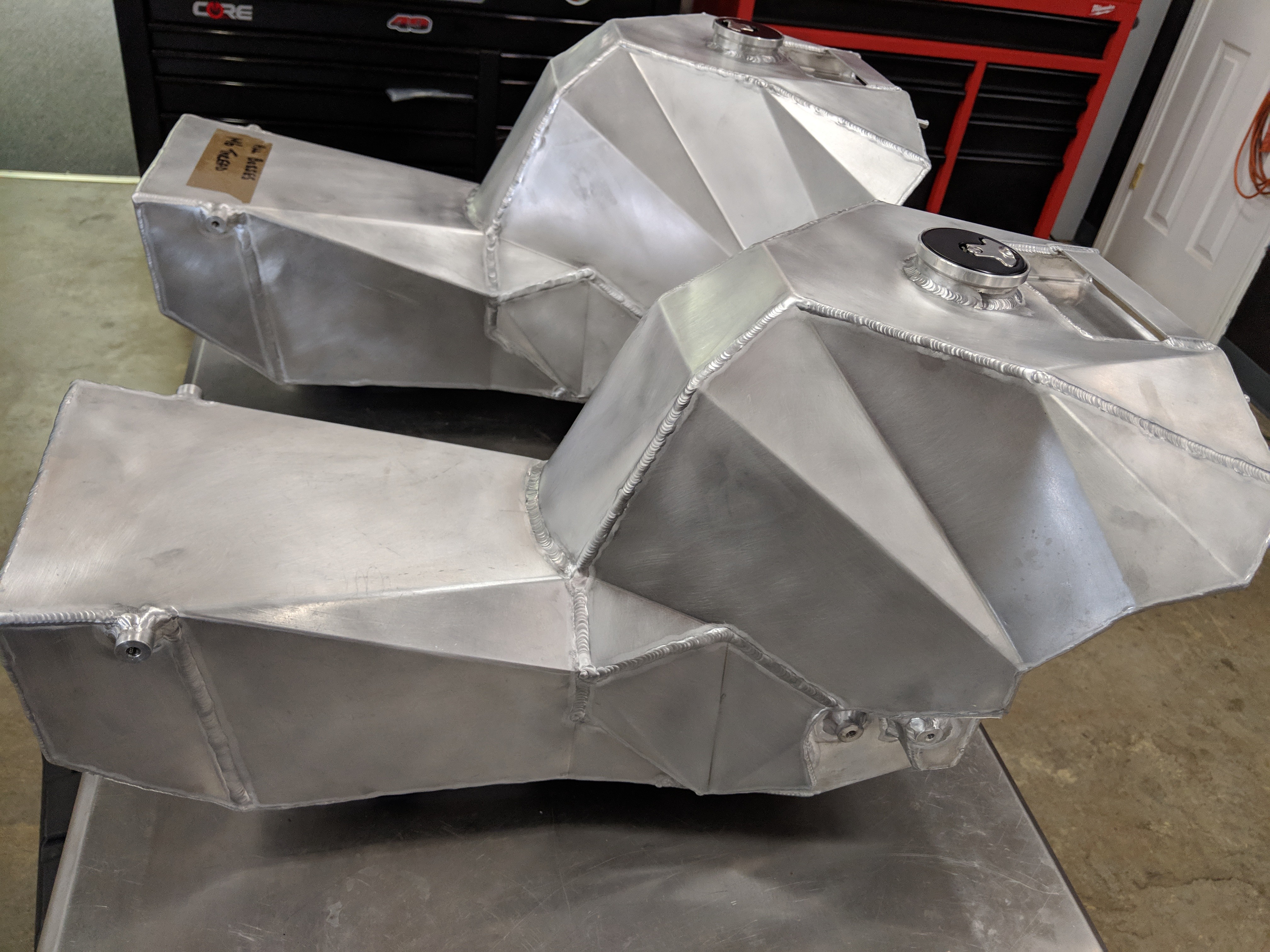 USED 2016-2024 Kawasaki ZX-10RR / ZX-10R Superbike Fuel Tank Set (x2) and  Carbon Cover - USED-ZX10RR-SBK-FUEL-TANKS