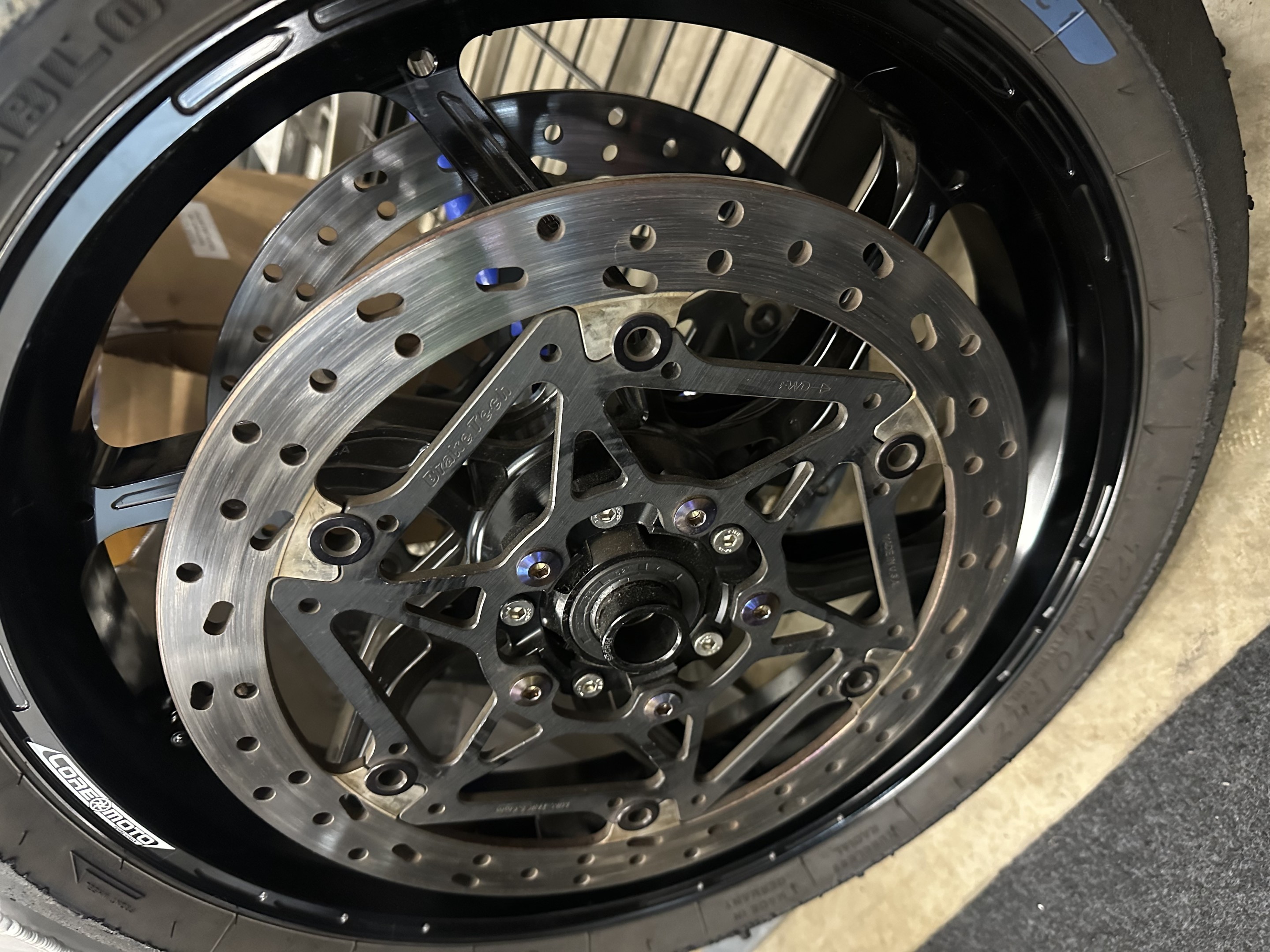 USED BrakeTech Axis 330 x 6.5mm Superbike Rotors Kit - 16-26 Kawasaki ZX-10R