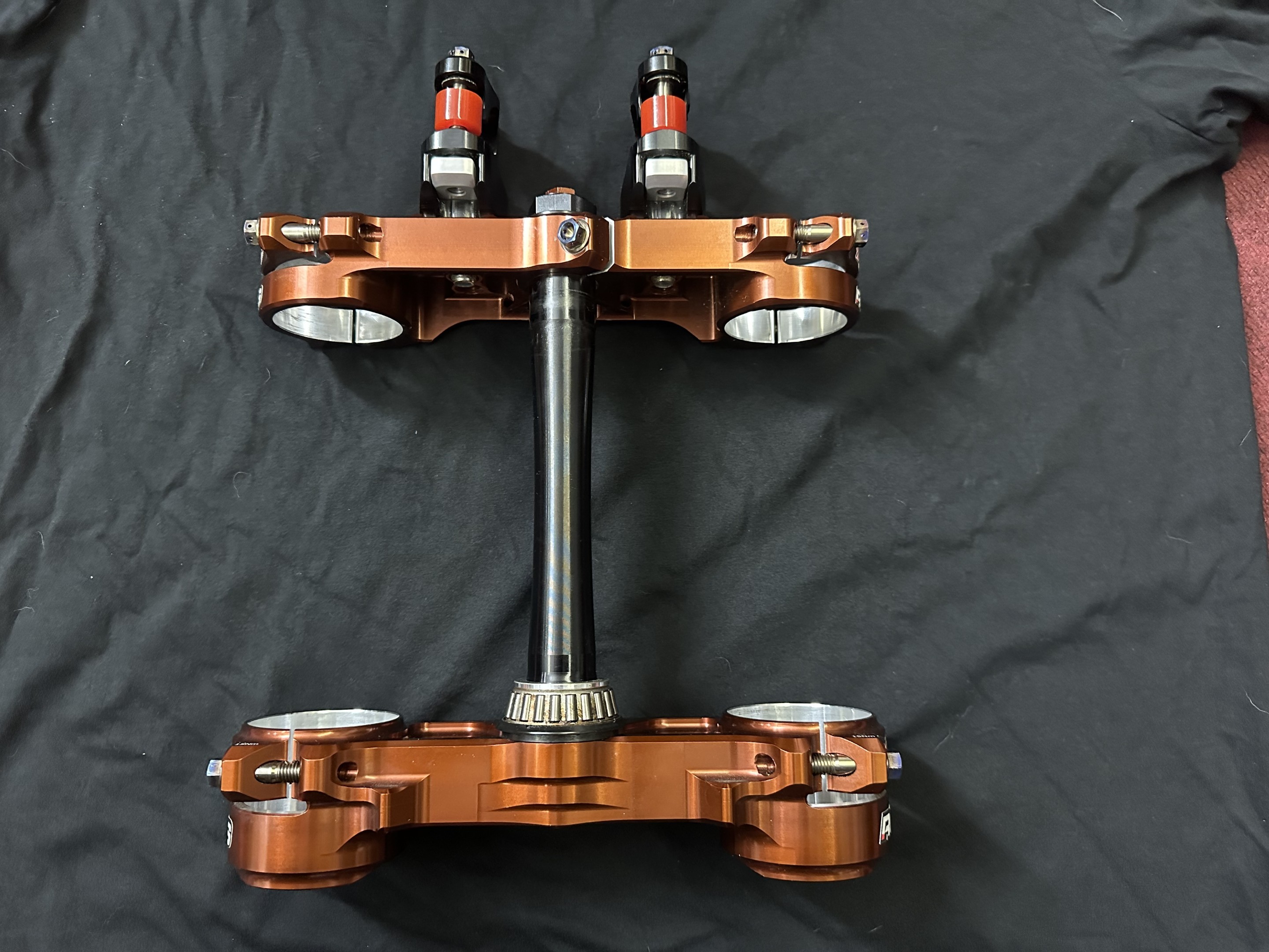 XTRIG ROCS Pro Supermoto Adjustable Offset Triple Clamp Set - KTM / Husqvarna - USED