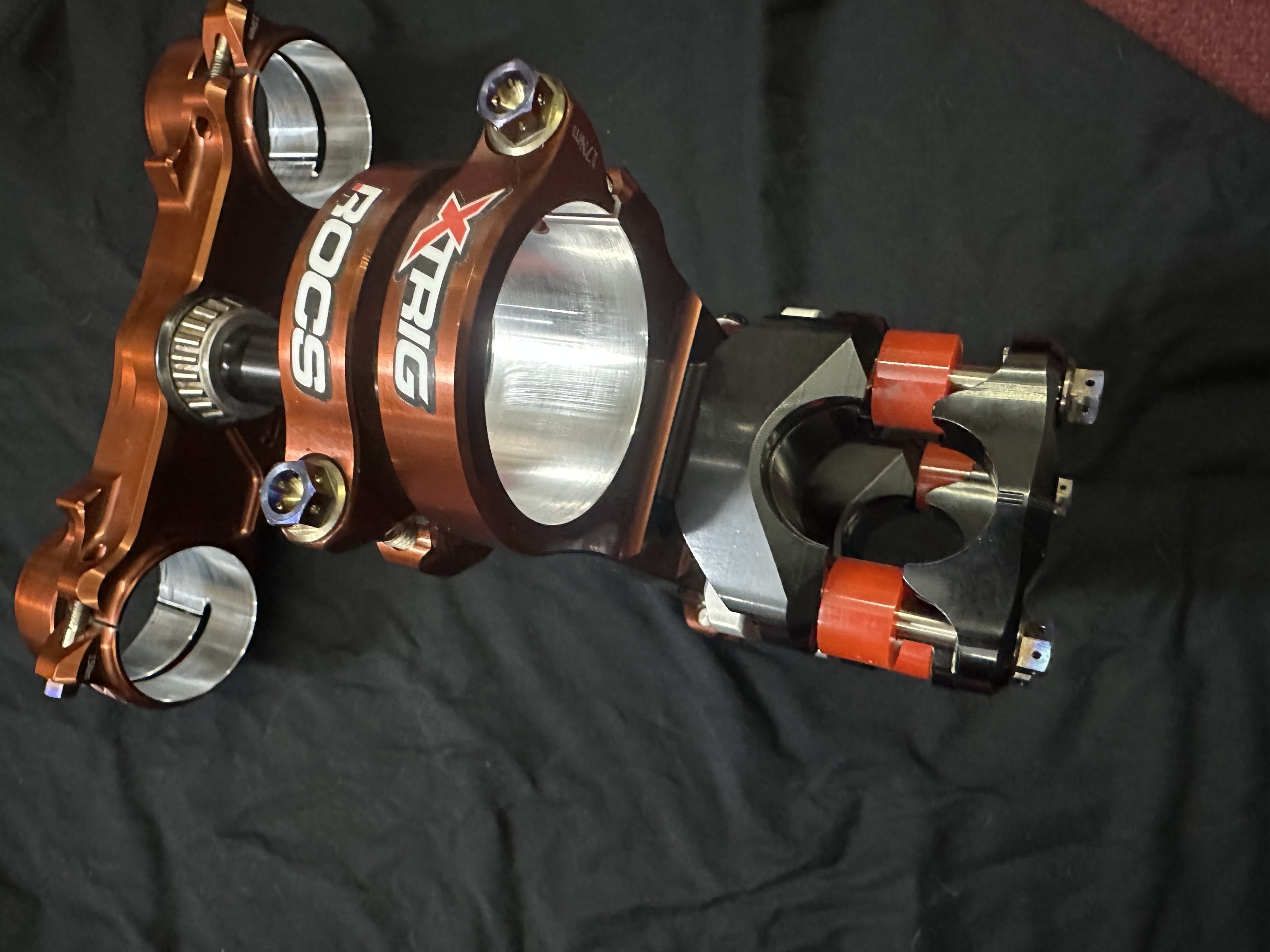 XTRIG ROCS Pro Supermoto Adjustable Offset Triple Clamp Set - KTM / Husqvarna - USED