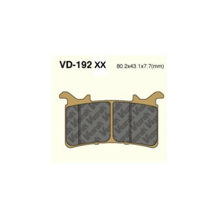 VESRAH VD-192 RJL-XX BRAKE PAD KIT - BMW S1000RR 2019+ Nissin Calipers VESRAH VD-192 RJL-XX BRAKE PAD KIT - BMW S1000RR 2019+ Nissin Calipers