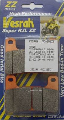 Vesrah VD-355 RJL-ZZ : Suzuki GSXR 600 /750 /1000 (04-09), Kawasaki ZX-10R (08-15)