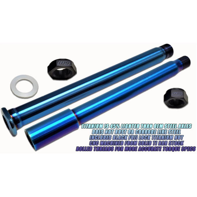 Warp 9 Titanium Front Axle for Honda Offroad / Supermoto 2009-2021 Warp 9 Titanium Front Axle for Honda Offroad / Supermoto 2009-2021