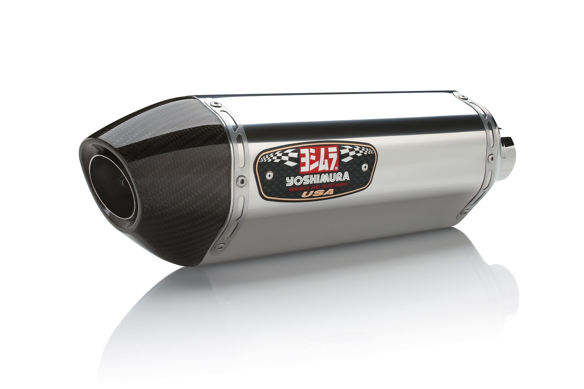 Yoshimura R-77 Full Exhaust, Stainless W/Carbon Fiber Endcap - 2011-2020 GSX-R600 / GSX-R750