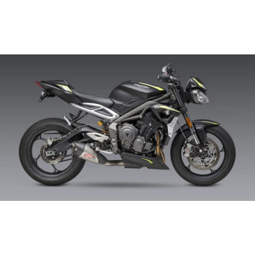 Yoshimura Race AT2 Stainless Steel Slip-On Exhaust w/ Stainless Silencer- Triumph Street Triple (2018-2023) Yoshimura Race AT2 Stainless Steel Slip-On Exhaust w/ Stainless Silencer- Triumph Street Triple (2018-2023)