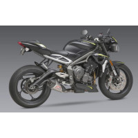 Yoshimura Race AT2 Stainless Steel Slip-On Exhaust w/ Stainless Silencer- Triumph Street Triple (2018-2023) Yoshimura Race AT2 Stainless Steel Slip-On Exhaust w/ Stainless Silencer- Triumph Street Triple (2018-2023)